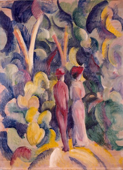 Coppia sul sentiero della foresta da August Macke